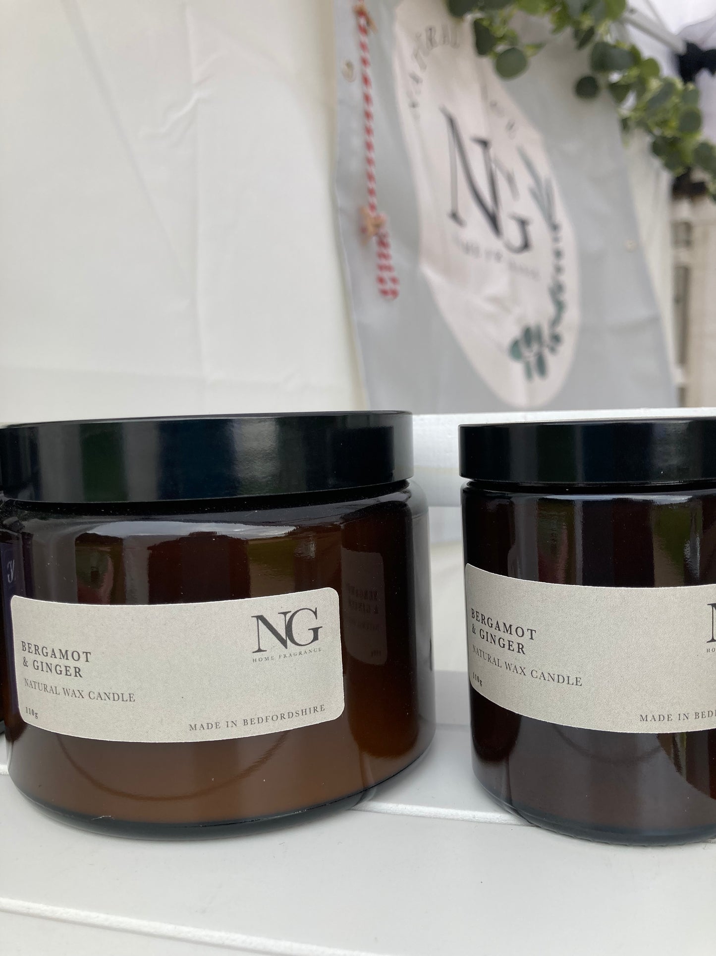 Amber Glass Candles