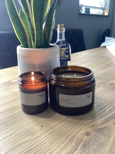Amber Glass Candles